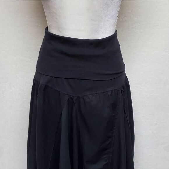Vintage Y2K Bisou Bisou Michelle Bonbot Black Asymmetrical Patchwork Midi Skirt - Picture 13 of 16